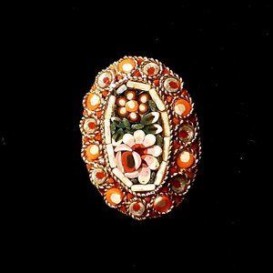 Vintage Micro Mosaic Brooch